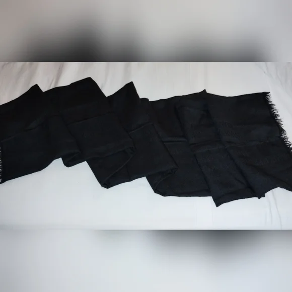 100% Authentic Emporio Armani black silk printed scarf